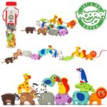 Woopie Green medinis safari gyvūnų vėrimo žaidimas