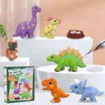 Woopie DIY dinozaurų dažymo rinkinys: pasigaminkite gipso figūrėles ir jas nudažykite - Image 2