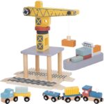 Tooky Toy magnetinis medinis uosto krano rinkinys - Image 7