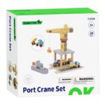 Tooky Toy magnetinis medinis uosto krano rinkinys - Image 12