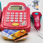 Woopie rožinis kasos aparatas su prekių lentyna - Image 2