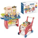 Woopie parduotuvė su prekių vėžimėliu 40 dalių