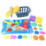 Woopie 4 spalvų kinetinis smėlis su priedais ir krepšeliu 0.8kg - Image 5